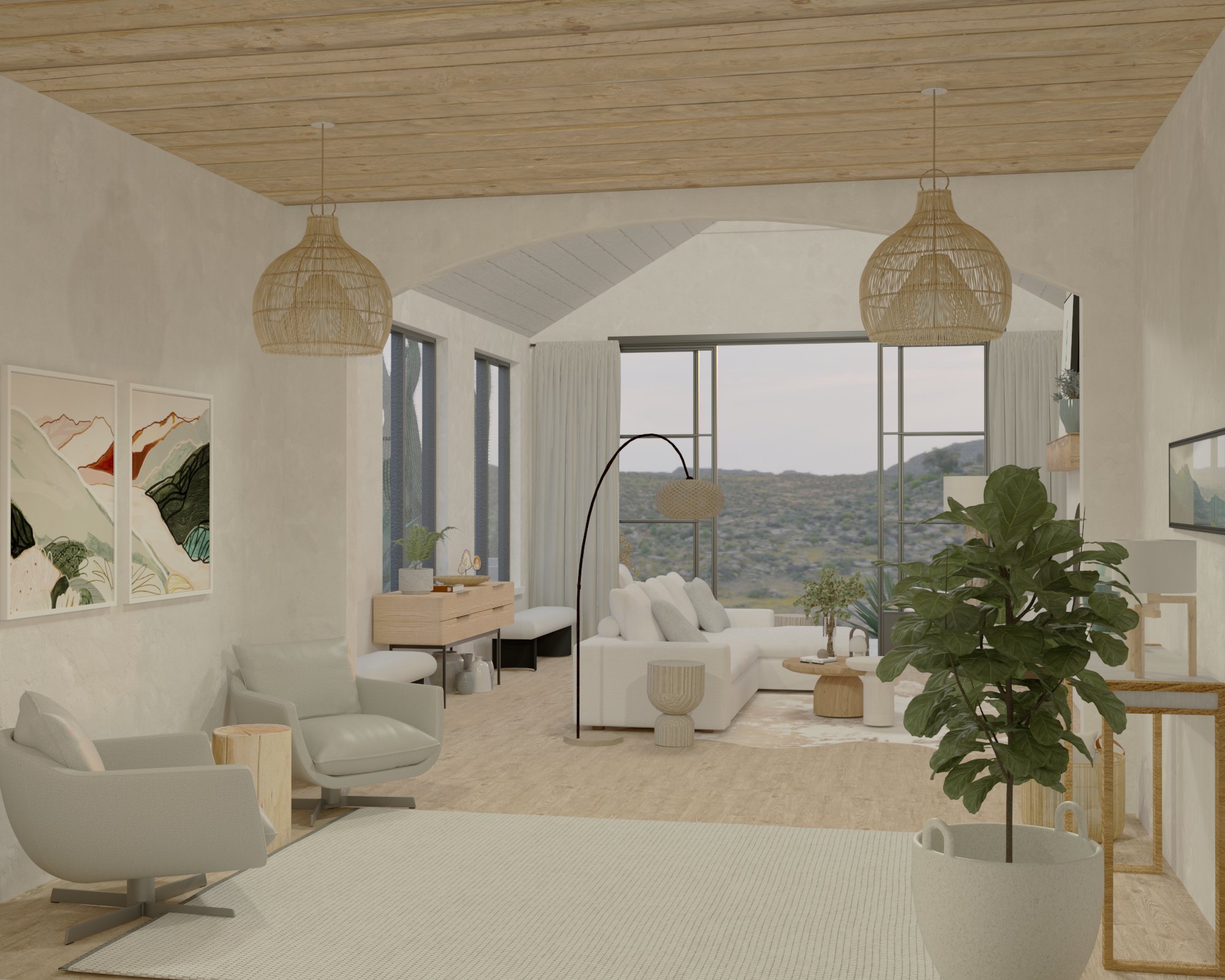 ADOBE STYLE FEATURING WOOD TEXTURES, BOHO LIGHTING, RECLAIMED WOOD AND A RELAXED VIBE
